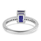 Anillo de Plata con Zafiro Azul Australiano y Topacio Blanco