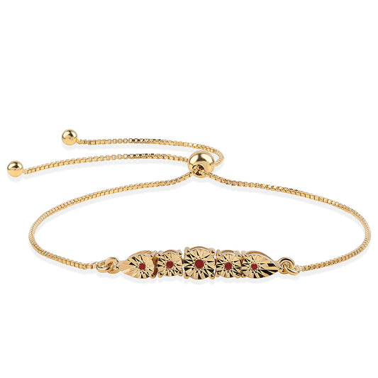 Pulsera de Plata Bañada en Oro con Diamante blanco