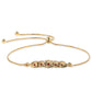 Pulsera de Plata Bañada en Oro con Diamante blanco