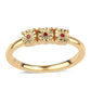 Anillo de Plata Bañada en Oro con Diamante Rojo