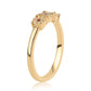 Anillo de Plata Bañada en Oro con Diamante Rojo