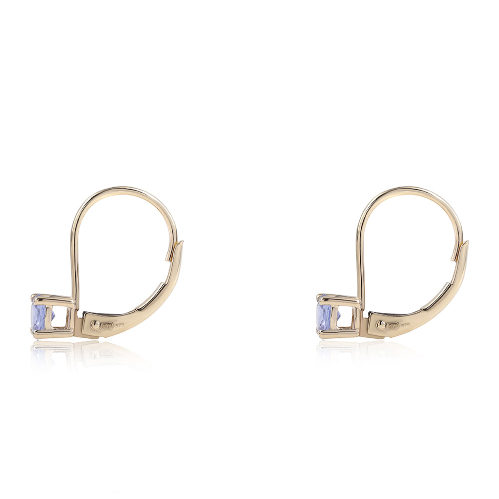Pendientes de Oro 9K con Tanzanita AA 3 