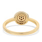 Anillo de Plata Bañada en Oro con Diamante Negro
