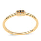 Anillo de Plata Bañada en Oro con Diamante Negro y Diamante blanco