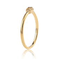Anillo de Plata Bañada en Oro con Diamante Negro y Diamante blanco