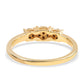 Anillo de Plata Bañada en Oro con Diamante Negro