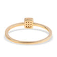 Anillo de Plata Bañada en Oro con Diamante Negro