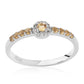Anillo de Plata con AA Citrino de Brasil y Topacio Blanco