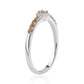 Anillo de Plata con AA Citrino de Brasil y Topacio Blanco