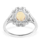Anillo de Plata con AA Citrino de Brasil y Topacio Blanco