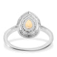 Anillo de Plata con AA Citrino de Brasil y Topacio Blanco