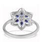 Anillo de Plata con Zafiro Azul Australiano y Topacio Blanco