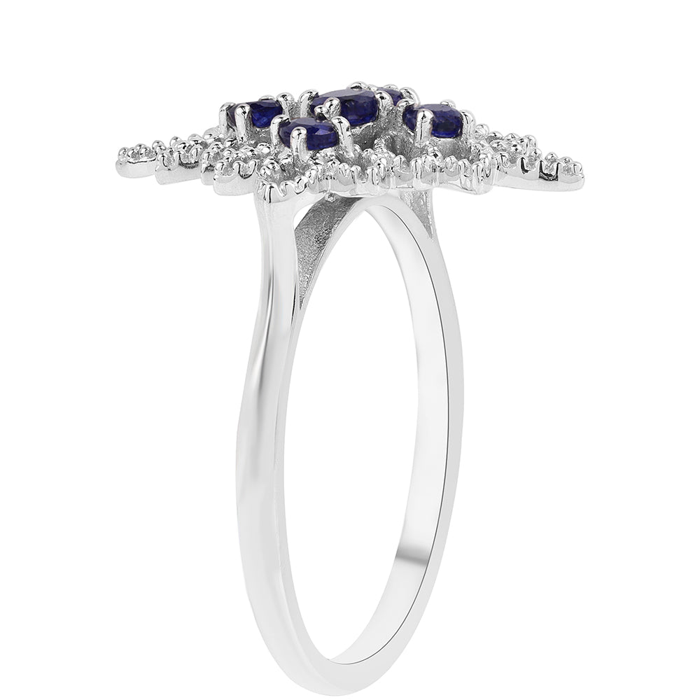 Anillo de Plata con Zafiro Azul Australiano 2 