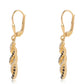 Pendientes de Plata Bañada en Oro con Diamante Negro y Diamante blanco