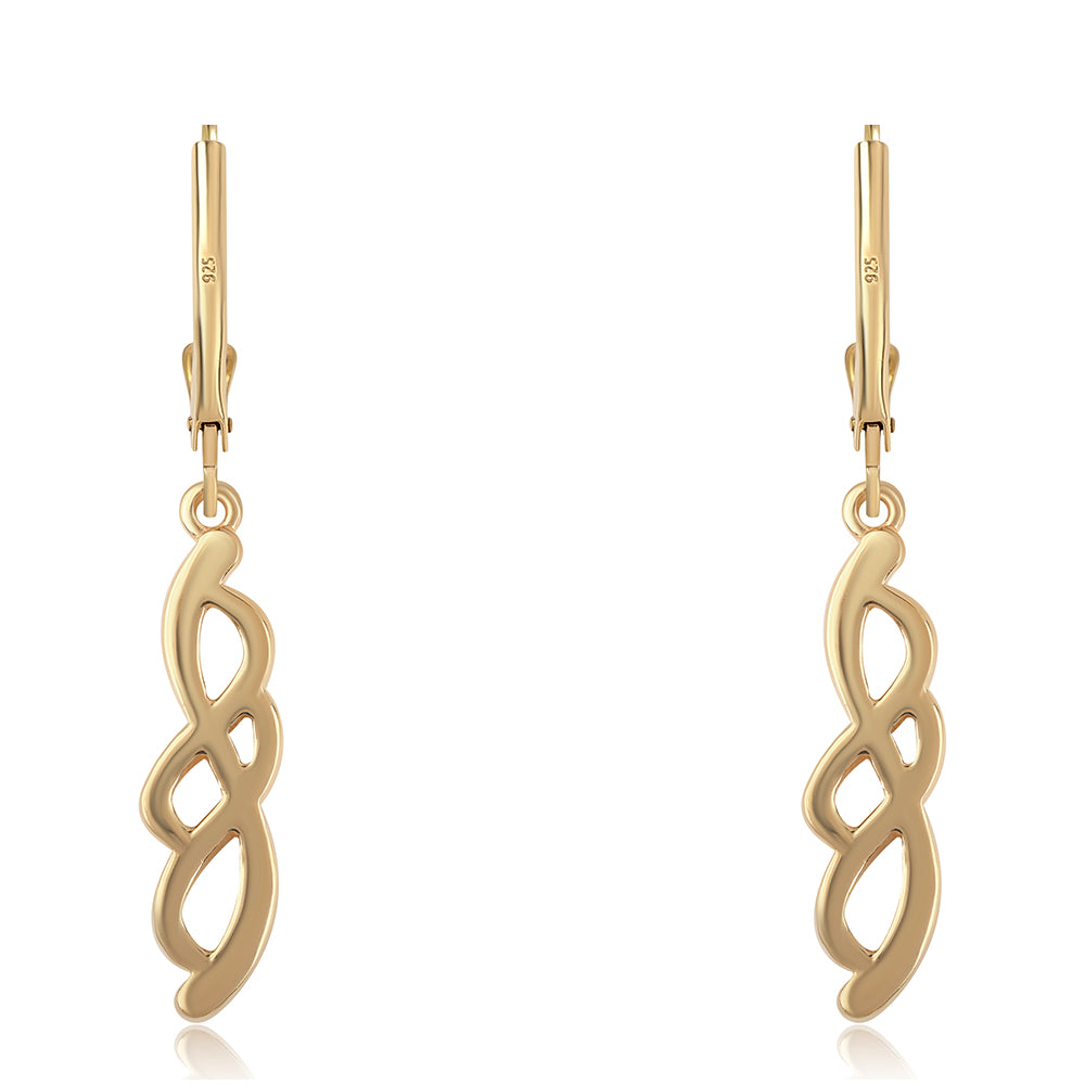 Pendientes de Plata Bañada en Oro con Diamante Negro y Diamante blanco 3 