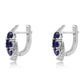 Pendientes de Plata con Zafiro Azul Australiano y Topacio Blanco