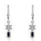 Pendientes de Plata con Zafiro Azul Australiano y Topacio Blanco