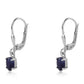 Pendientes de Plata con Zafiro Azul Australiano