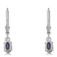 Pendientes de Plata con Zafiro Azul Australiano