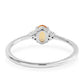 Anillo de Plata con AA Citrino de Brasil y Topacio Blanco