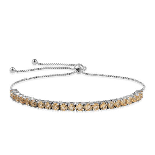 Pulsera de Plata con AA Citrino de Brasil