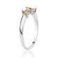 Anillo de Plata con AA Citrino de Brasil y Topacio Blanco