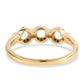 Anillo de Plata Bañada en Oro con Diamante Negro y Topacio Blanco