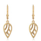 Pendientes de Plata Bañada en Oro con Diamante Negro