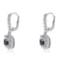 Pendientes de Plata con Zafiro Azul Australiano y Topacio Blanco