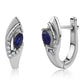 Pendientes de Plata con Zafiro Azul Australiano y Topacio Blanco