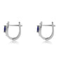 Pendientes de Plata con Zafiro Azul Australiano y Topacio Blanco