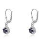 Pendientes de Plata con Zafiro Azul Australiano y Topacio Blanco