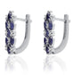 Pendientes de Plata con Zafiro Azul Australiano y Topacio Blanco