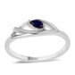 Anillo de Plata con Zafiro Azul Australiano