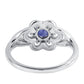 Anillo de Plata con Zafiro Azul Australiano y Topacio Blanco