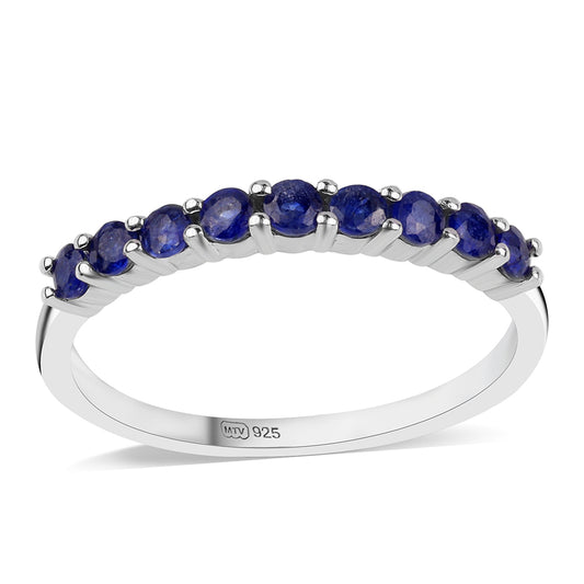 Anillo de Plata con Zafiro Azul Australiano