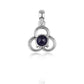 Colgante de Plata con Zafiro Azul Australiano y Topacio Blanco