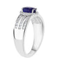 Anillo de Plata con Zafiro Azul Australiano y Topacio Blanco