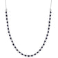 Collar de Plata con Zafiro Azul Australiano y Topacio Blanco