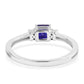 Anillo de Plata con Zafiro Azul Australiano y Topacio Blanco