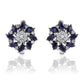 Pendientes de Plata con Zafiro Azul Australiano y Topacio Blanco