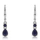 Pendientes de Plata con Zafiro Azul Australiano