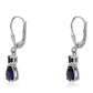 Pendientes de Plata con Zafiro Azul Australiano