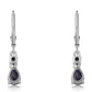 Pendientes de Plata con Zafiro Azul Australiano