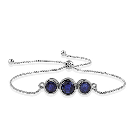Pulsera de Plata con Zafiro Azul Australiano
