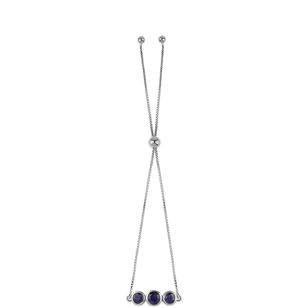 Pulsera de Plata con Zafiro Azul Australiano 3 