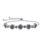 Pulsera de Plata con Zafiro Azul Australiano y Topacio Blanco