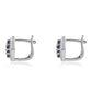 Pendientes de Plata con Zafiro Azul Australiano y Topacio Blanco