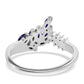 Anillo de Plata con Zafiro Azul Australiano y Topacio Blanco