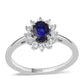 Anillo de Plata con Zafiro Azul Australiano y Topacio Blanco